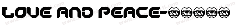 Love and peace字体转换